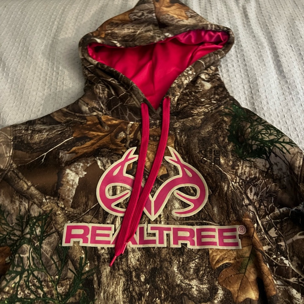Real tree Pink Hoodie